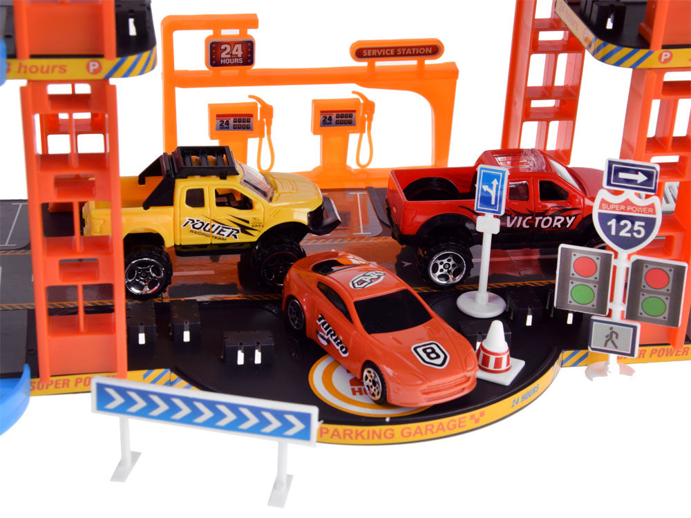 Automobilių stovėjimo aikštelė su priedais