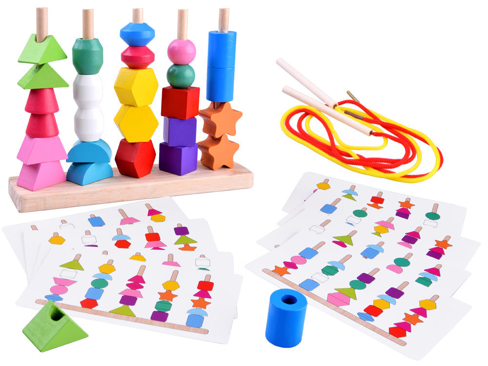 Medinė mokomoji dėlionė 25 el