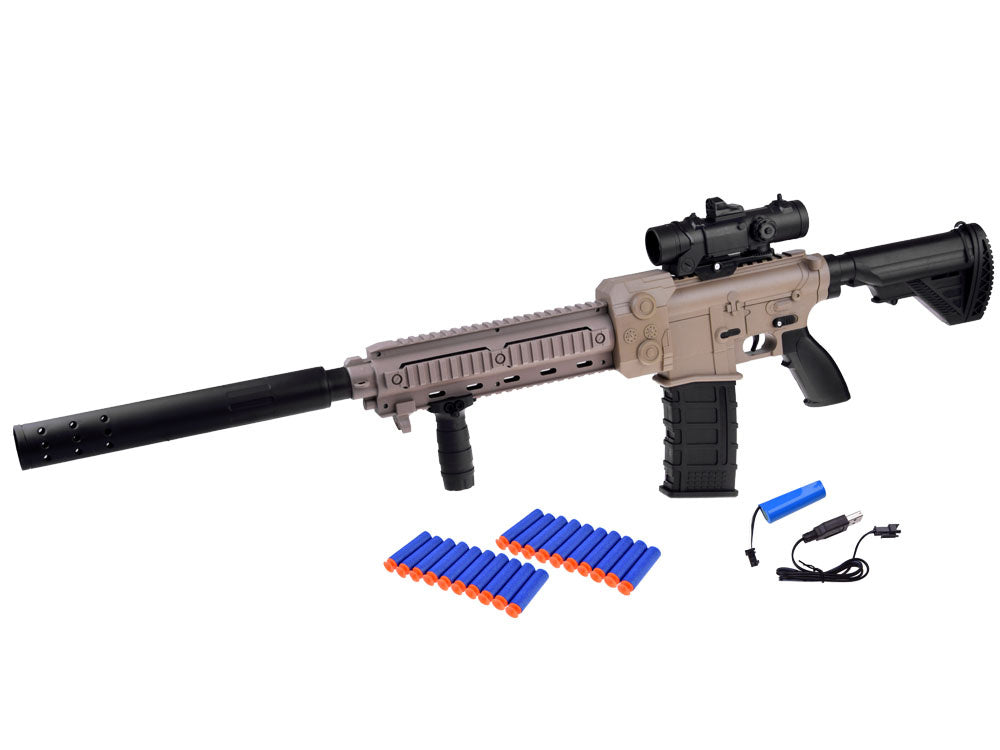 Didelis žaislinis automatinis kulkosvaidis