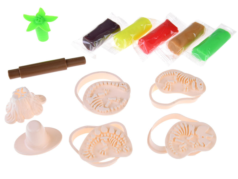 Dinozaurų fosilijų kūrimo rinkinys su plastilinu