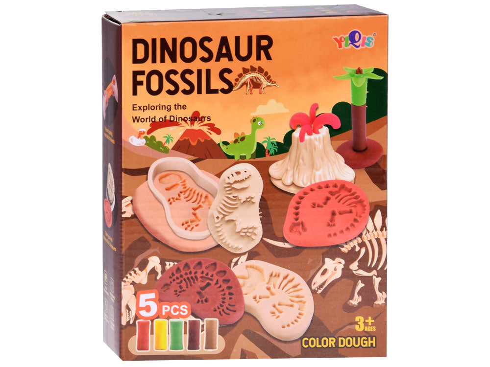 Dinozaurų fosilijų kūrimo rinkinys su plastilinu