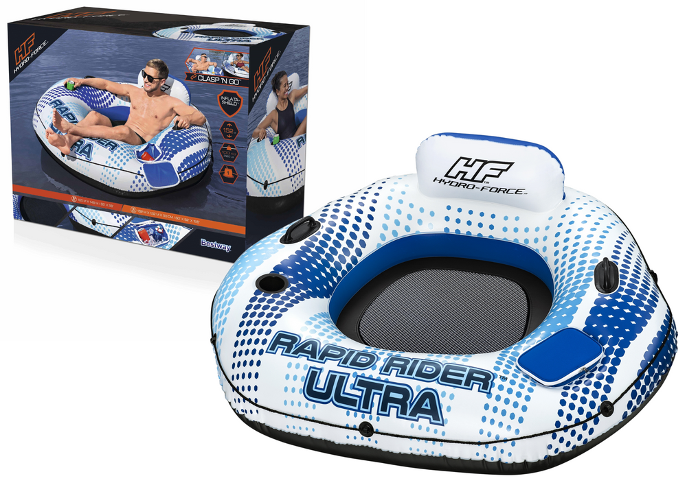 Pripučiamas plaukimo ratas 165cm Bestway 43726, mėlynas