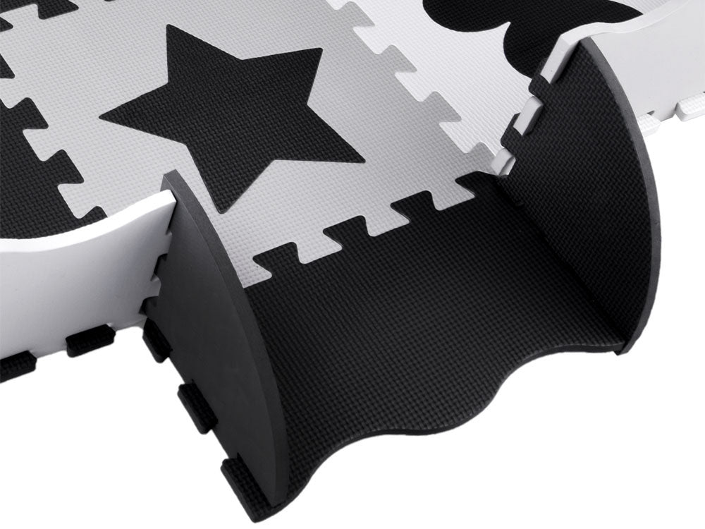 Putplasčio kilimėlis dėlionė, juodai balta