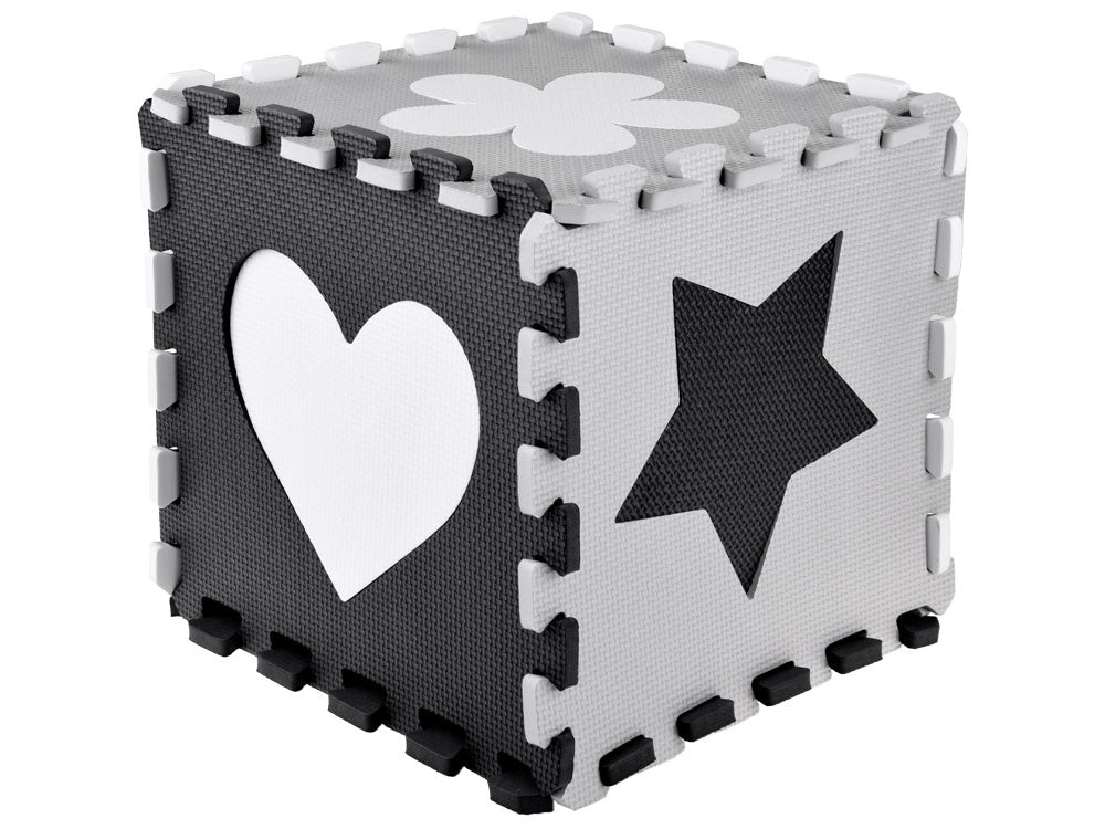 Putplasčio kilimėlis dėlionė, juodai balta