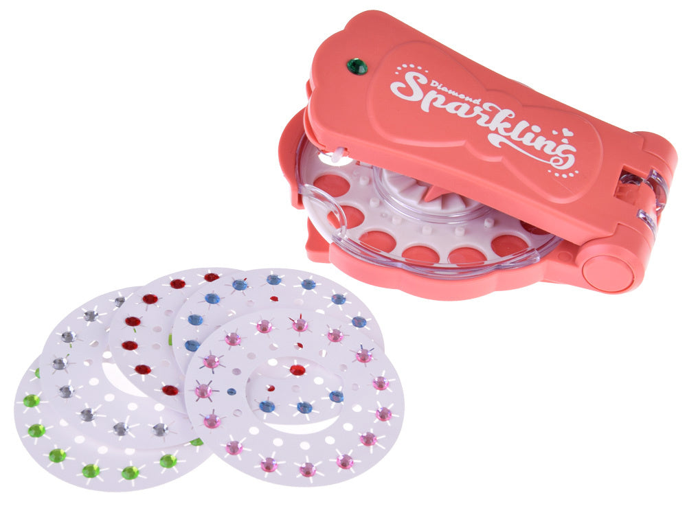 Spalvoti kristalai ir deimantai plaukams