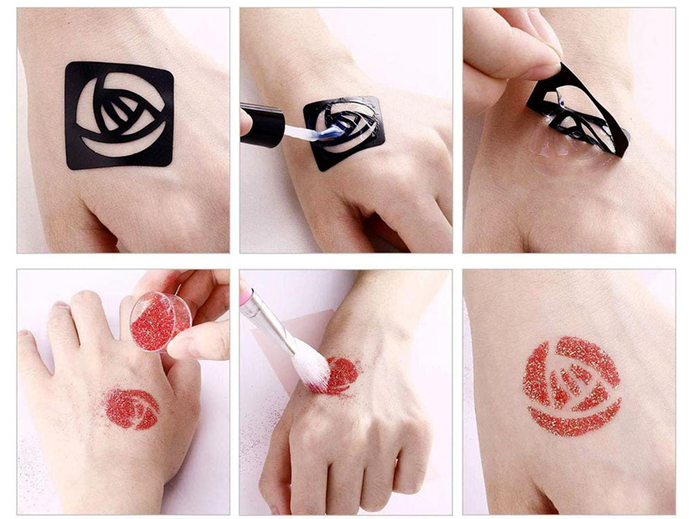 Didelis tatuiruočių kūrimo rinkinys, 24 spalvų + 120 modelių