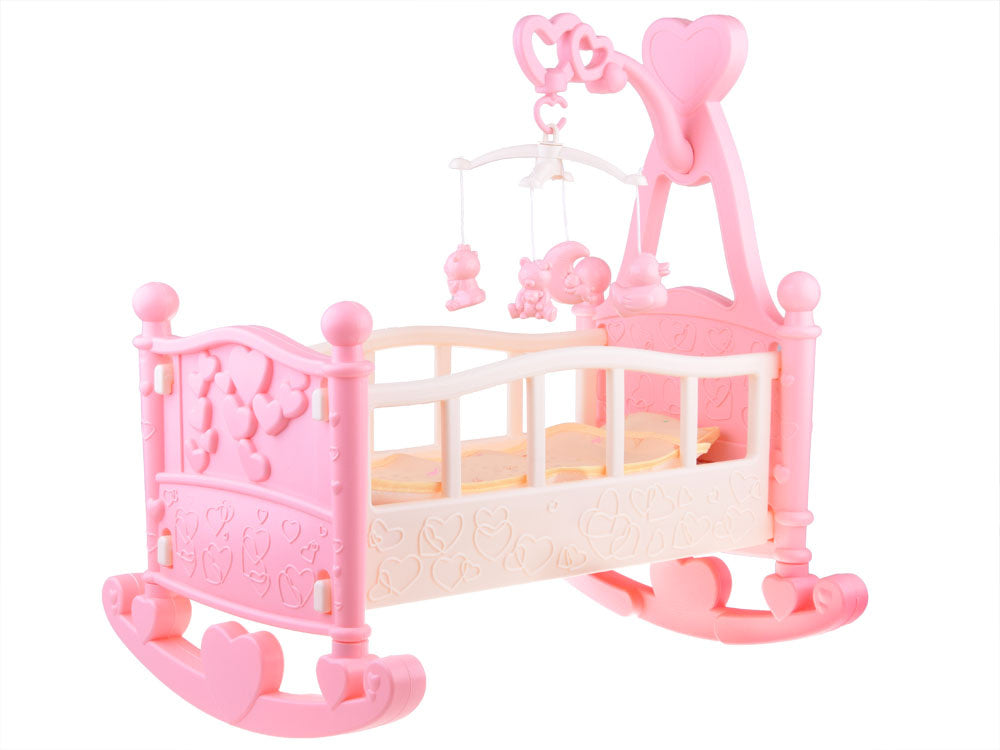 Didelė lova lėlei su karusele