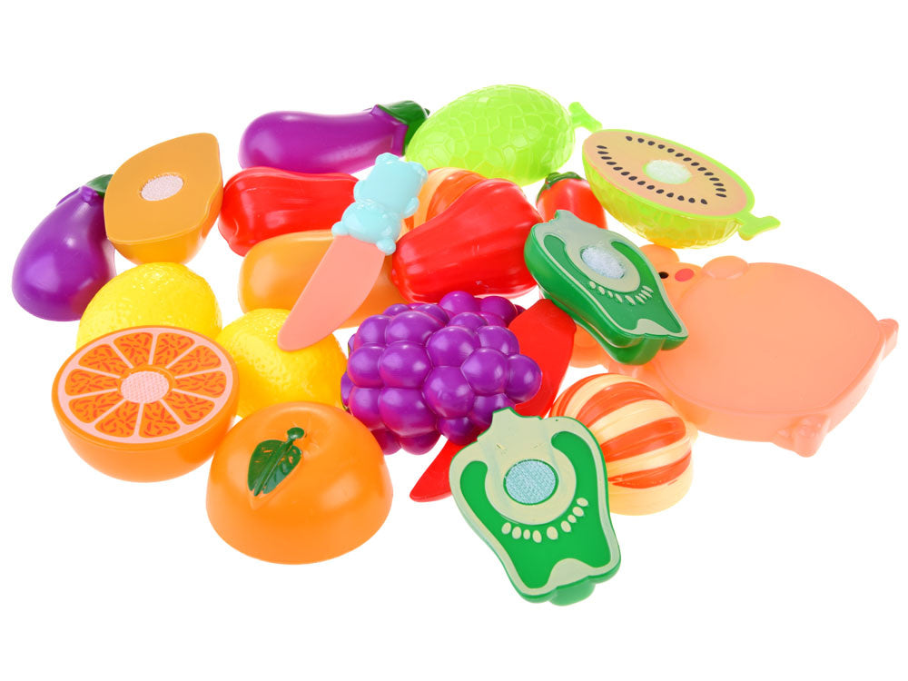 Vaikiškas pirkinių krepšelis su priedais 32 el., juodas