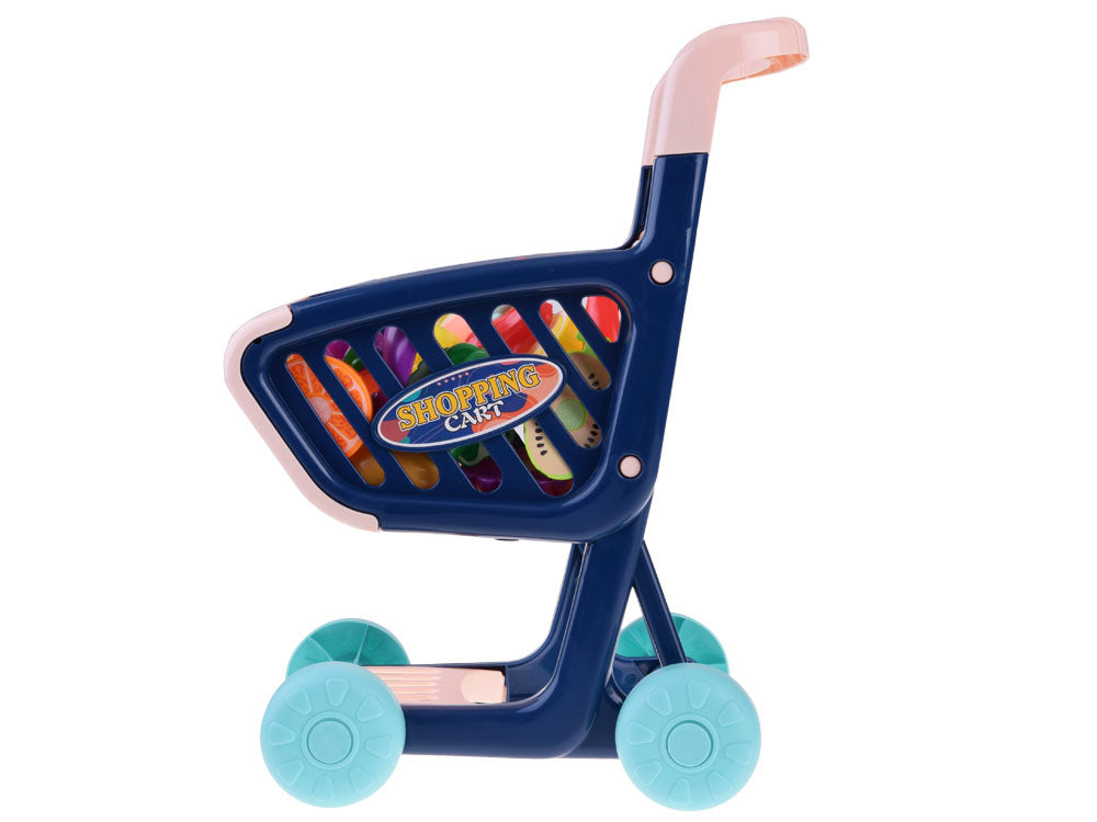 Vaikiškas pirkinių krepšelis su priedais 32 el., juodas