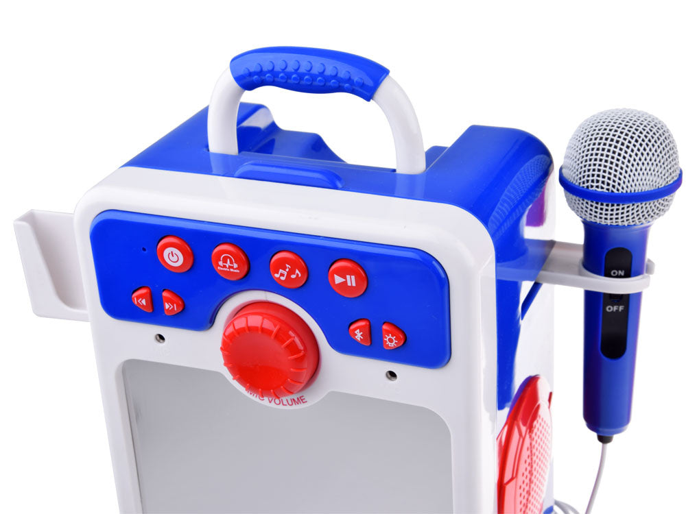 Muzikinis garsiakalbis vaikams su mikrofonu, mėlynas