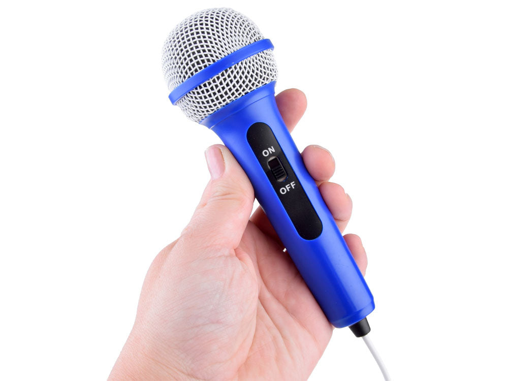 Muzikinis garsiakalbis vaikams su mikrofonu, mėlynas