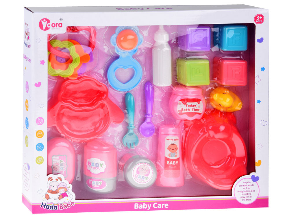 Žaislinis lėlių kūdikių priedų rinkinys