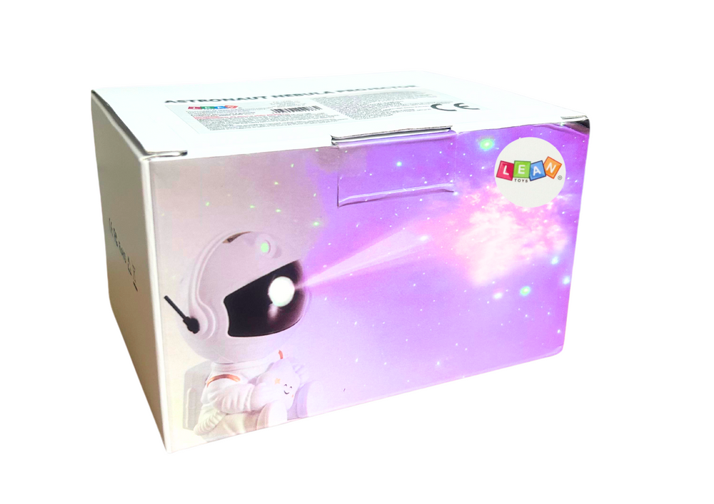 Naktinė lempa - projektorius kosmonautas su nuotoliniu valdymo pultu