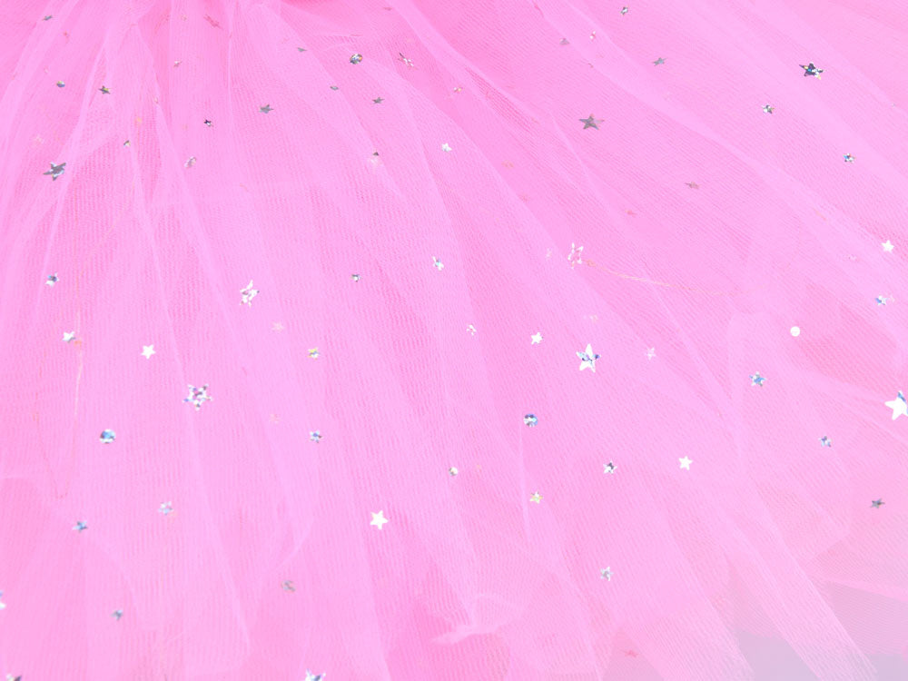 Fėjos kostiumas su šviečiančiais sparnais ir sijonu, rožinis