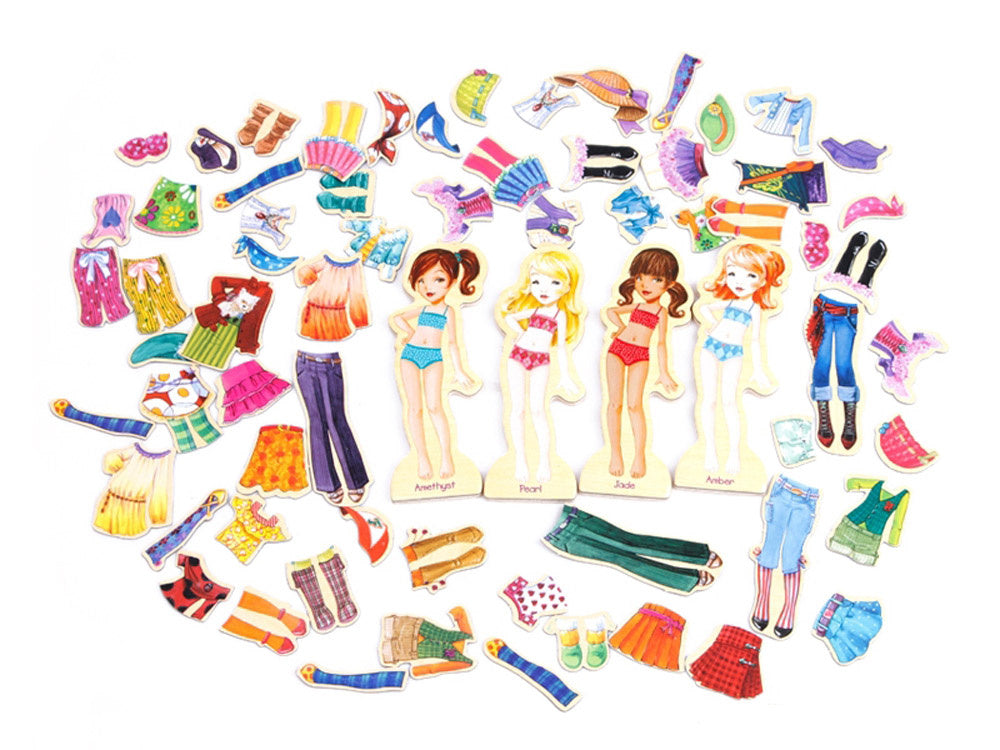 Magnetinė medinė dėlionė, 4 modeliai