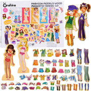 Magnetinė medinė dėlionė, 4 modeliai