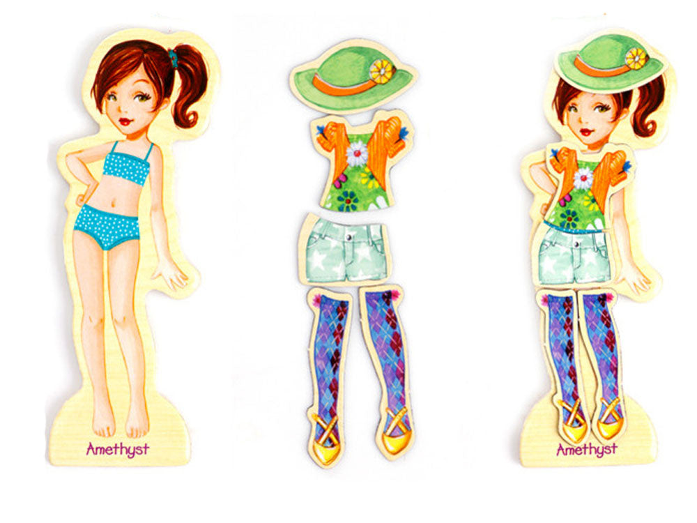 Magnetinė medinė dėlionė, 4 modeliai