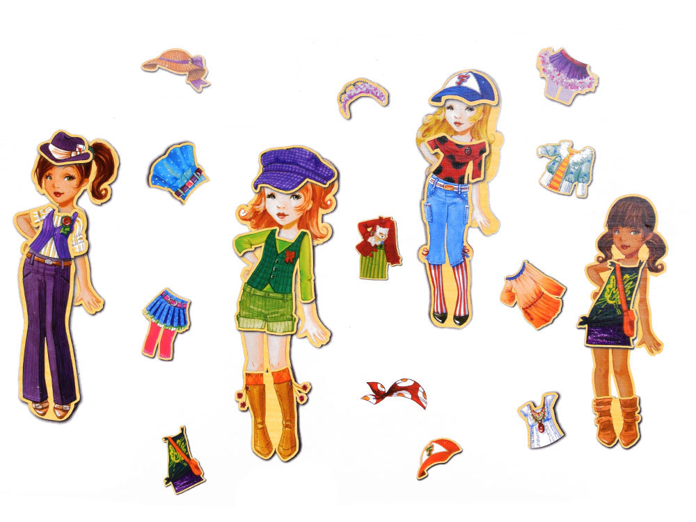 Magnetinė medinė dėlionė, 4 modeliai