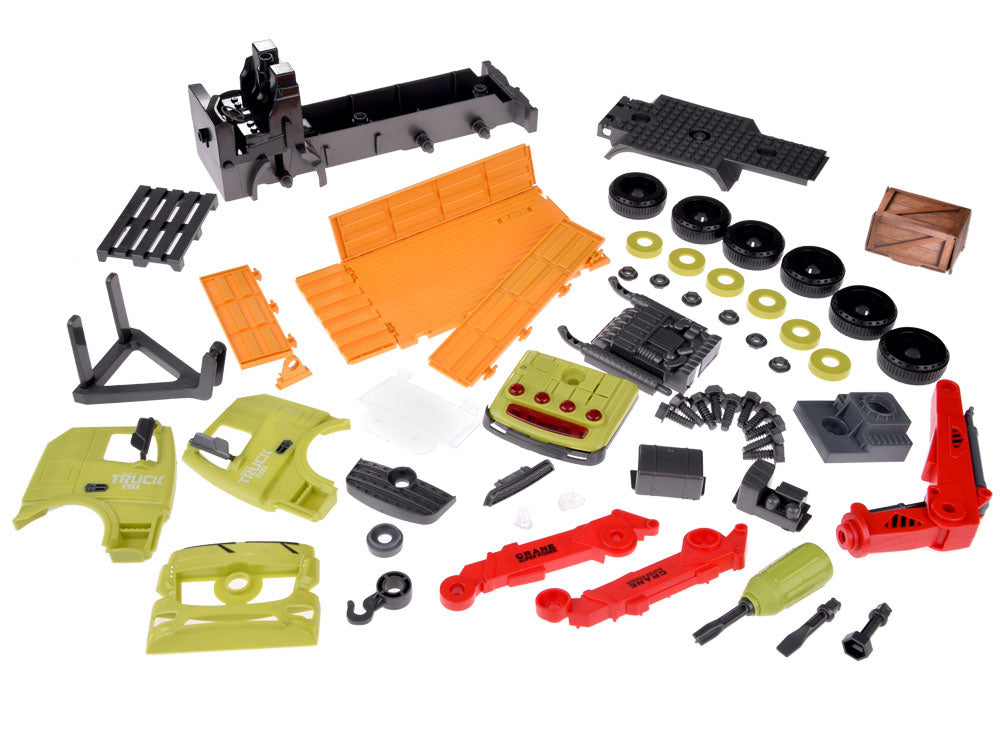 Statybinis sunkvežimis  su manipuliatoriumi