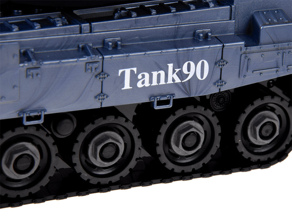 Surenkamas tankas su šviesos ir garso efektais, pilkas