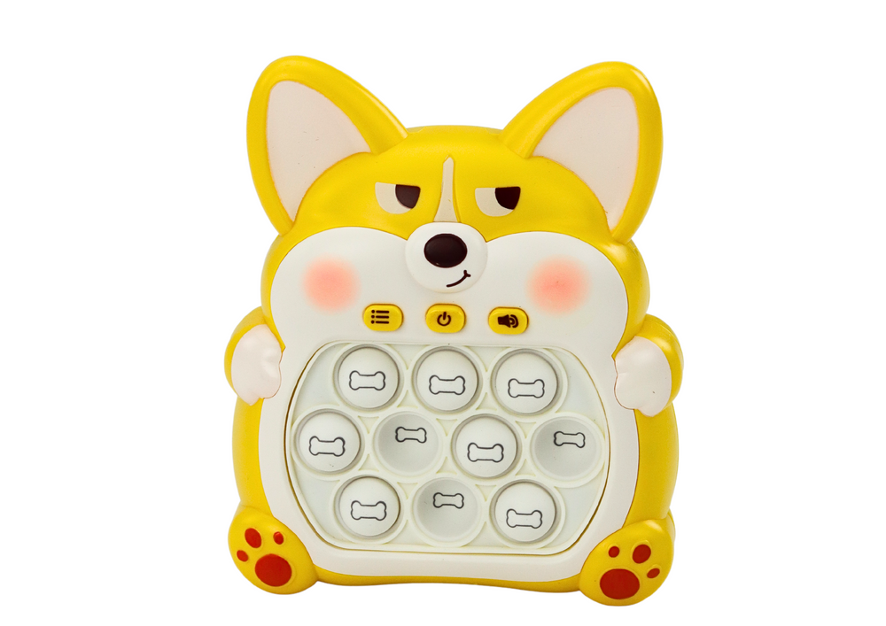 Arkadinė „Pop-It fox“ konsolinė su 7 žaidimo režimais, geltona