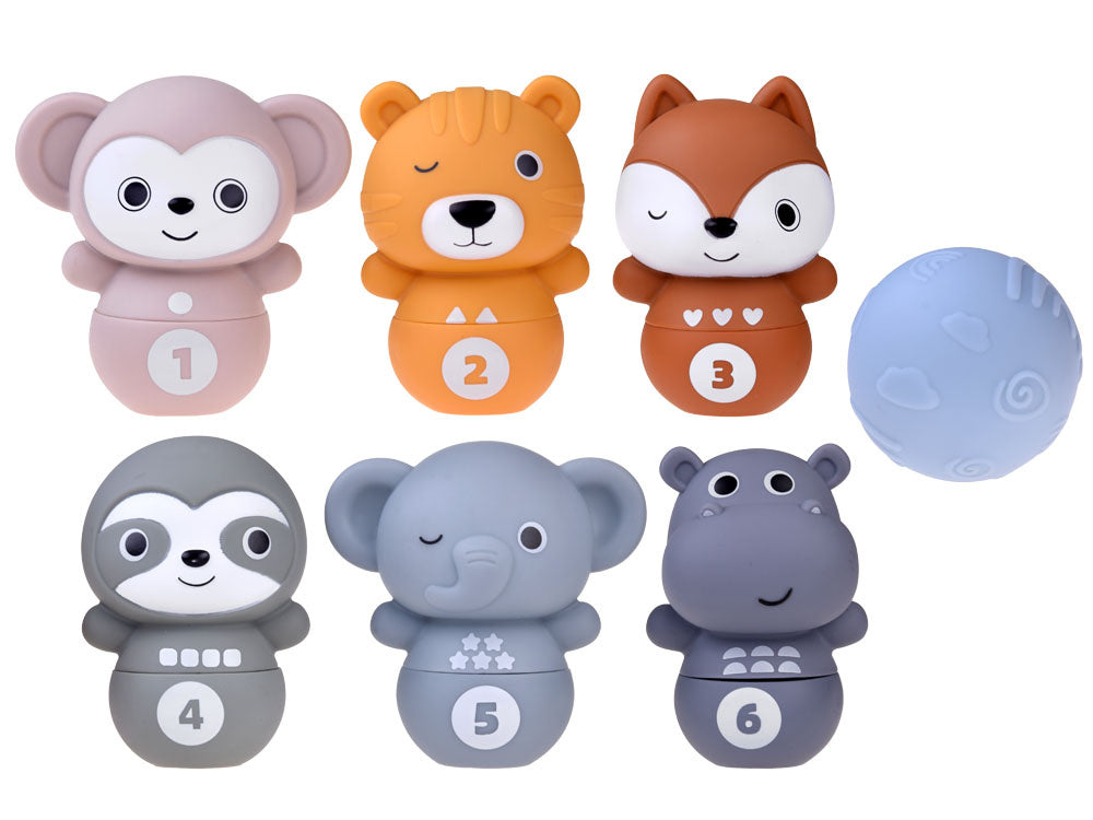 Guminis boulingo  rinkinys, gyvūnai