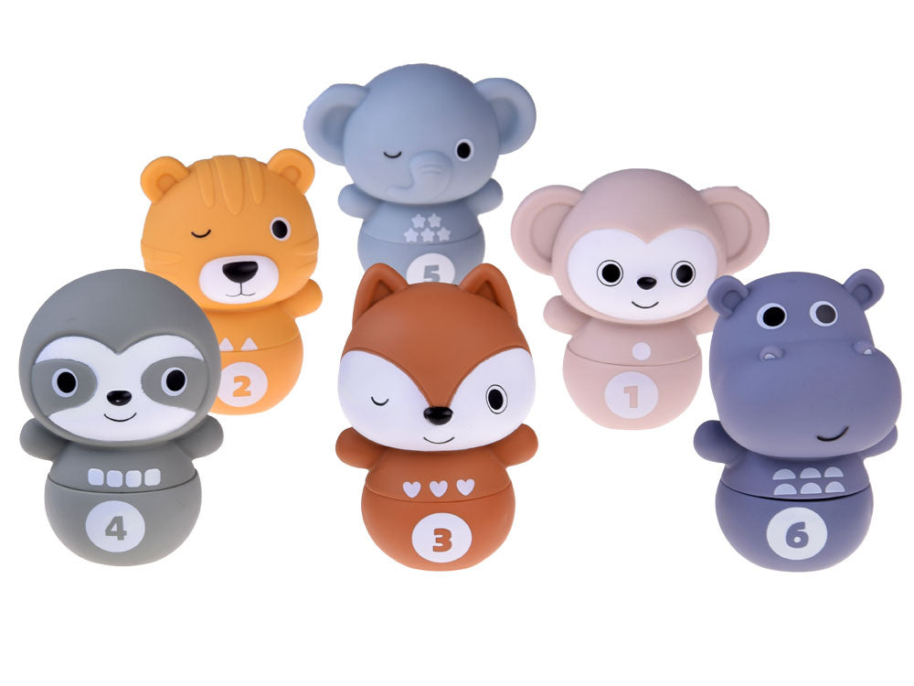 Guminis boulingo  rinkinys, gyvūnai