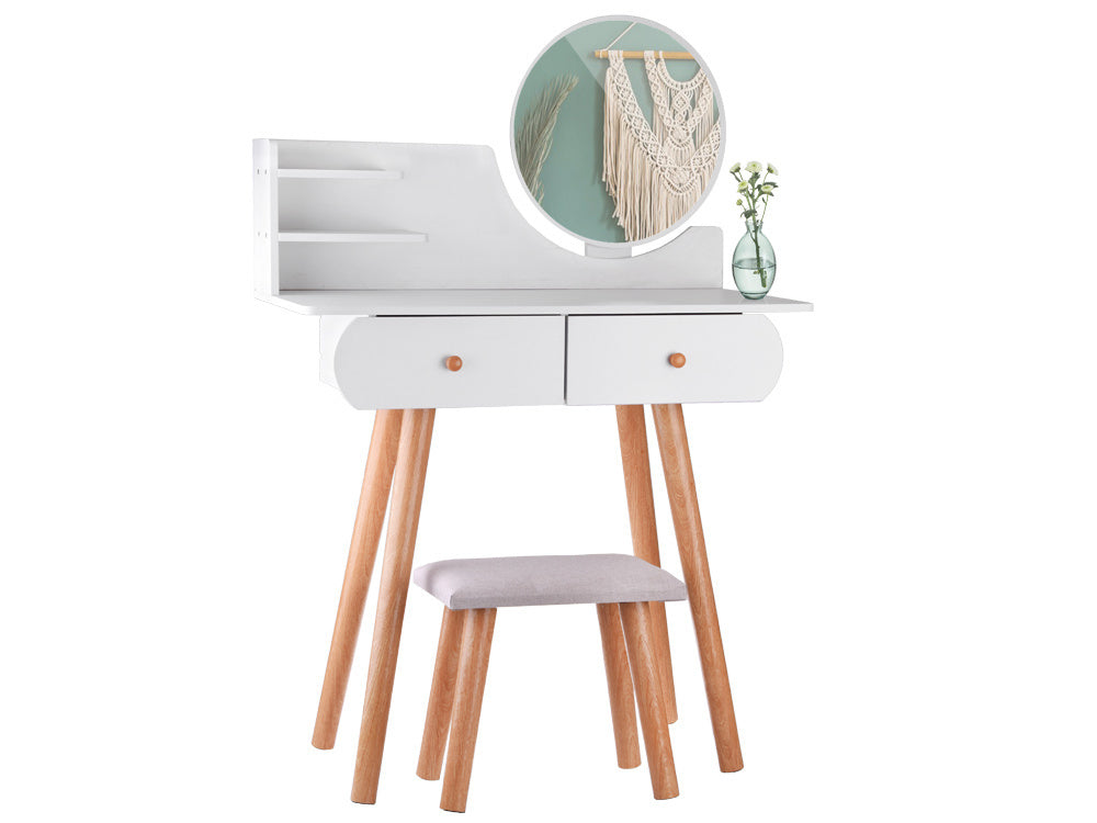 Tualetinis staliukas skandinaviško stiliaus, baltas