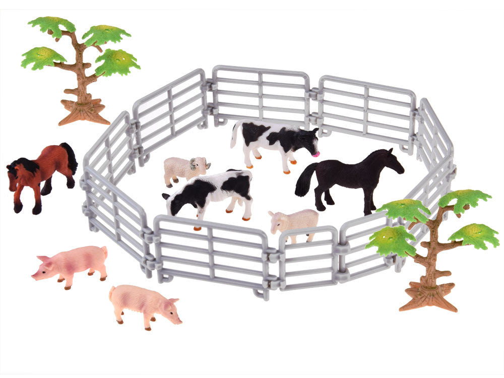 Didėlis ūkio rinkinys su pastatais ir priesais 125 el.