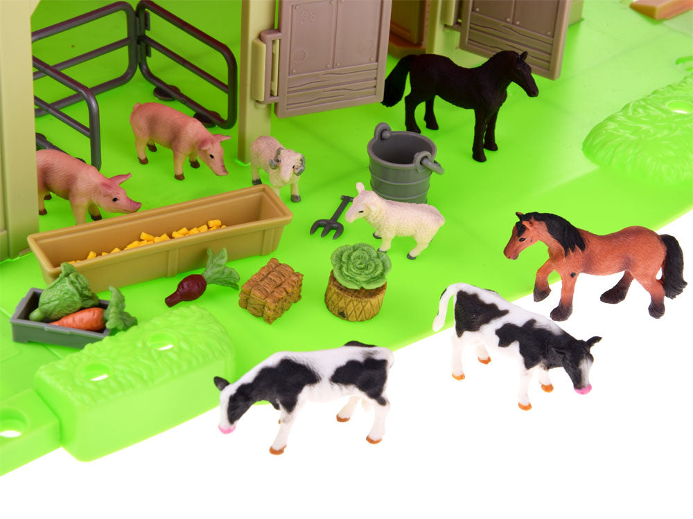 Didėlis ūkio rinkinys su pastatais ir priesais 125 el.