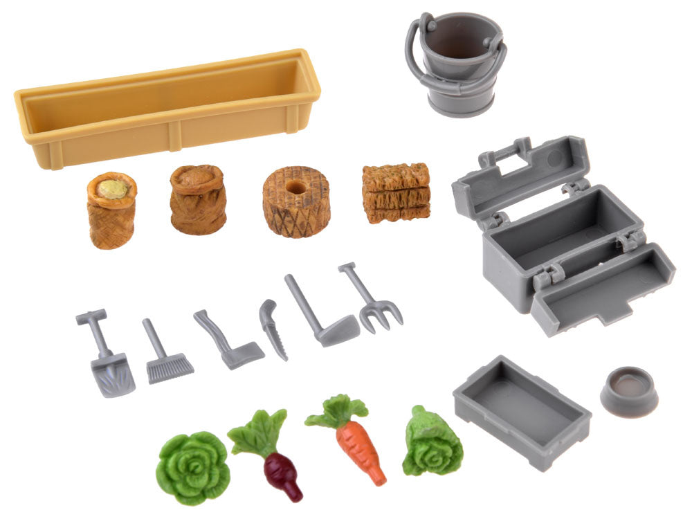 Didėlis ūkio rinkinys su pastatais ir priesais 125 el.