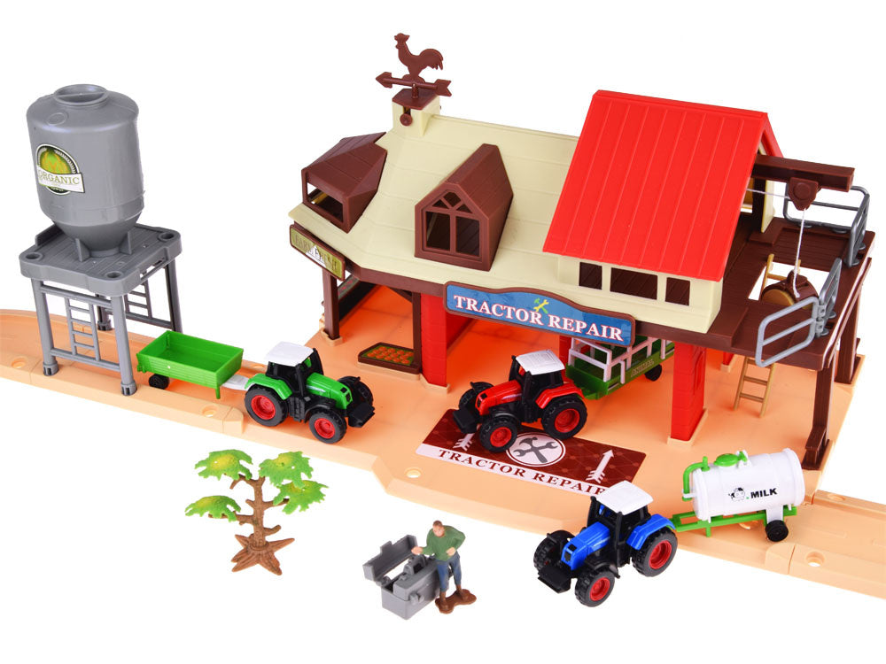 Didėlis ūkio rinkinys su pastatais ir priesais 125 el.