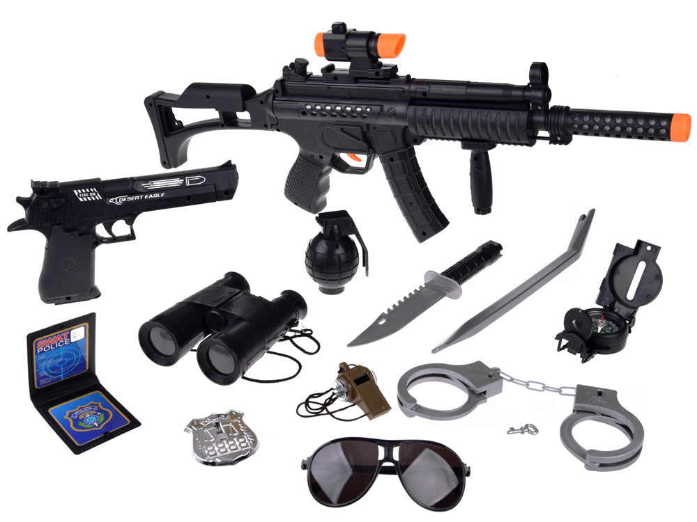 Policininko rinkinys su šviesos ir garso efektais 12 vnt