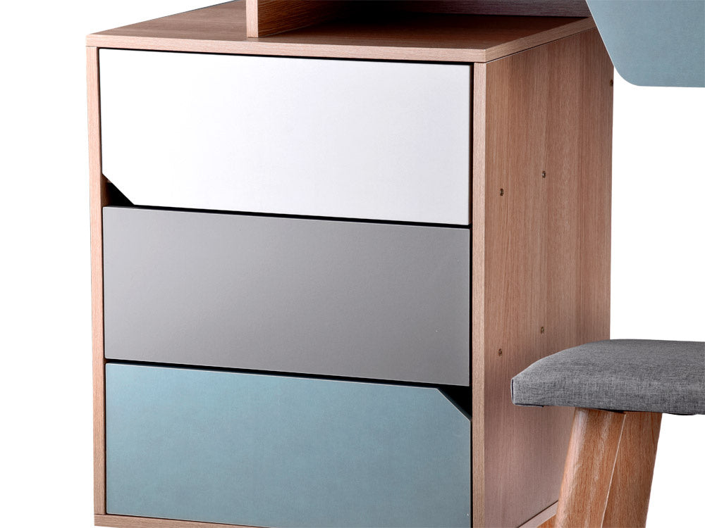 Šiuolaikinis stilingas tualetinis staliukas su kėdute