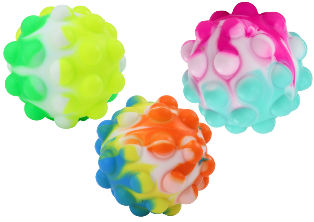 Šviečiantis spalvotas sensorinis kamuolys 6 cm