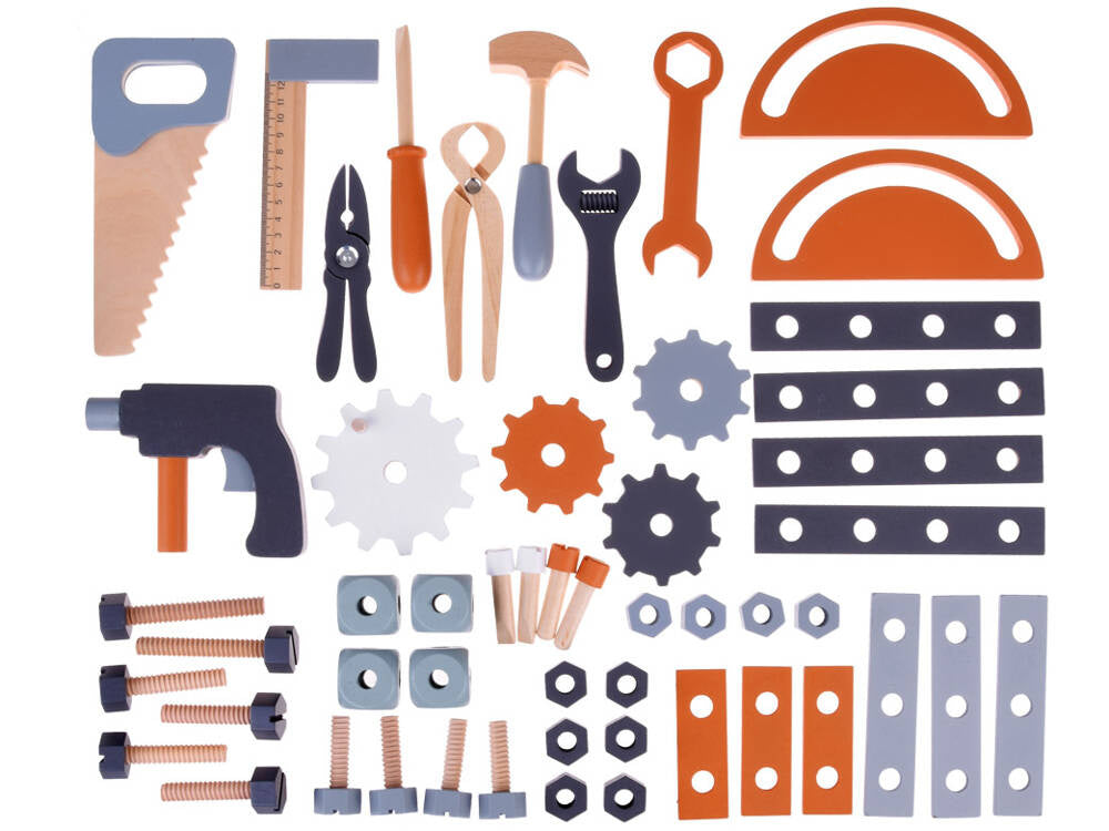 Didelės medinės meistro dirbtuvės su įrankiais-nejungti