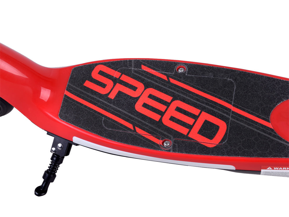 Elektrinis paspirtukas su LED apšvietimu, raudonas