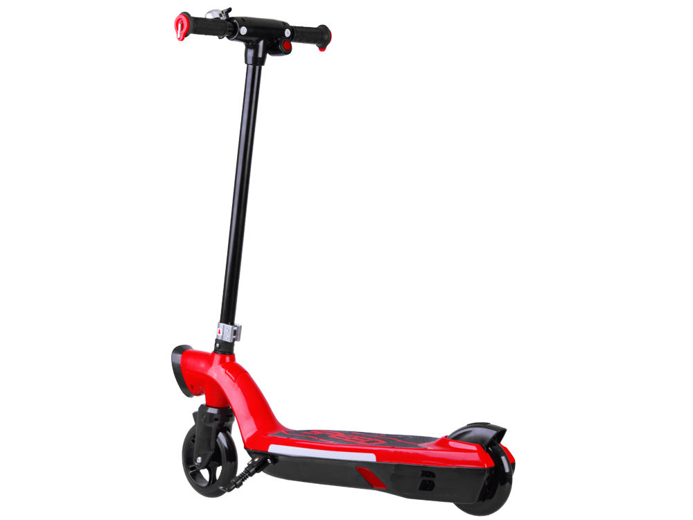 Elektrinis paspirtukas su LED apšvietimu, raudonas