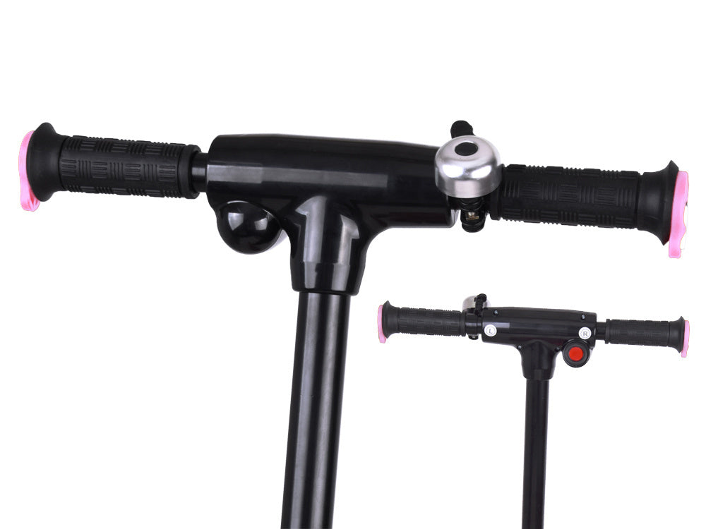 Elektrinis paspirtukas su LED apšvietimu, rožinis