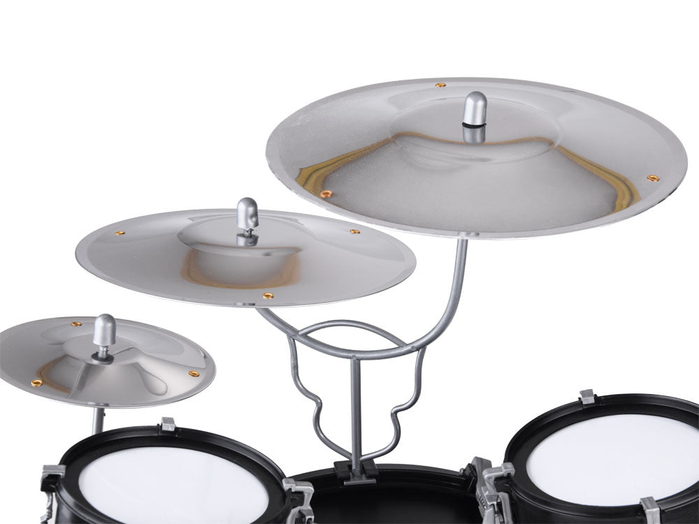 Vaikiškas būgnų rinkinys su kėde, juodas