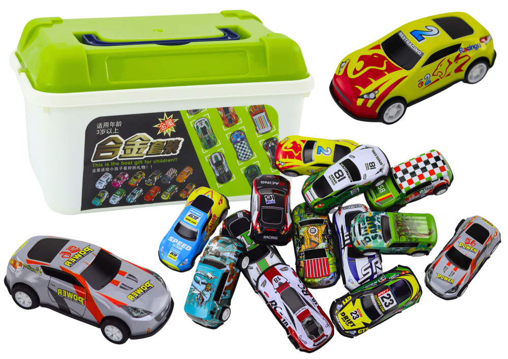 Žaislinių automobilių rinkinys dėkle 30 el.