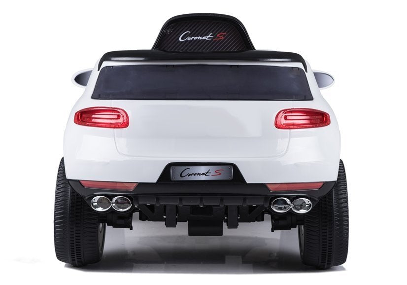 Vienvietis elektromobilis vaikams Coronet S, baltas