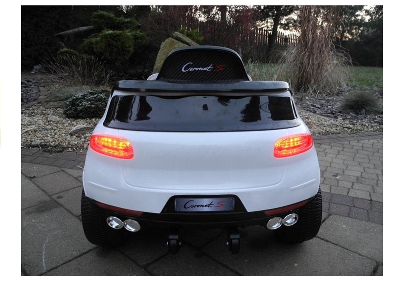 Vienvietis elektromobilis vaikams Coronet S, baltas