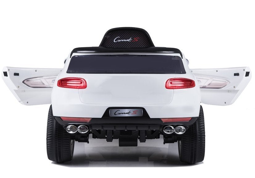 Vienvietis elektromobilis vaikams Coronet S, baltas