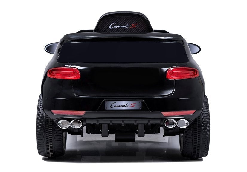Vienvietis elektromobilis vaikams Coronet S, juodas