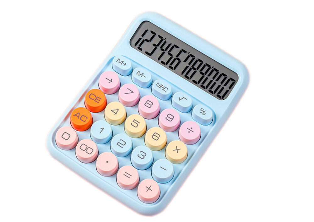 Daugiafunkcinis elektroninis skaičiuotuvas, mėlynas