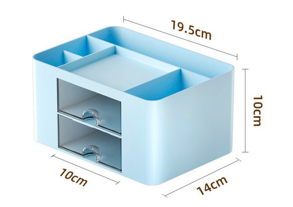 Pieštukinė su skyreliais, mėlyna