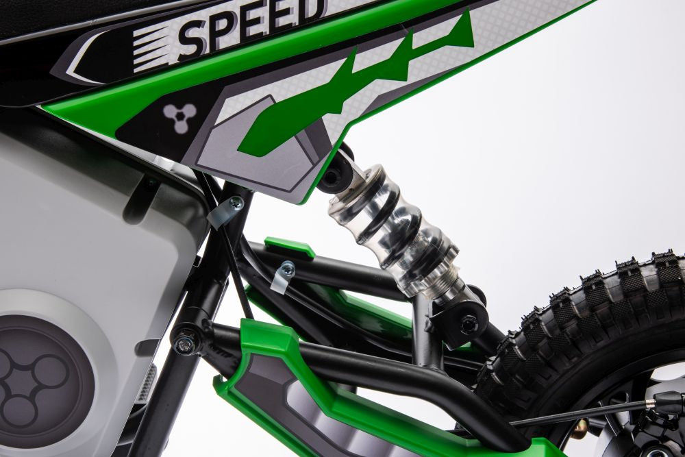 Vienvietis elektrinis motociklas vaikams A9901, žalias