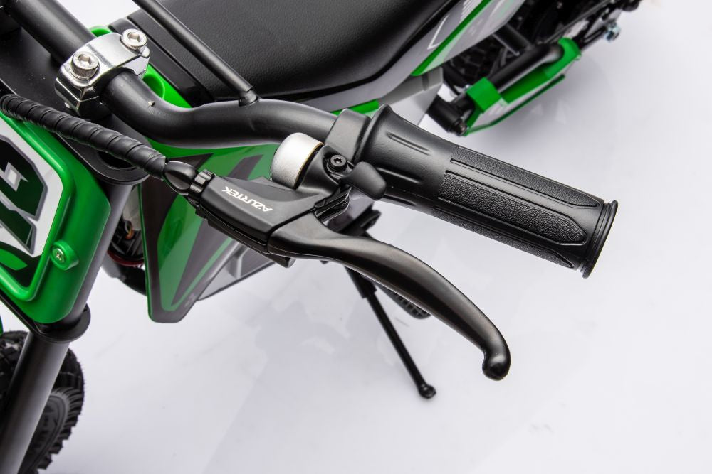 Vienvietis elektrinis motociklas vaikams A9901, žalias