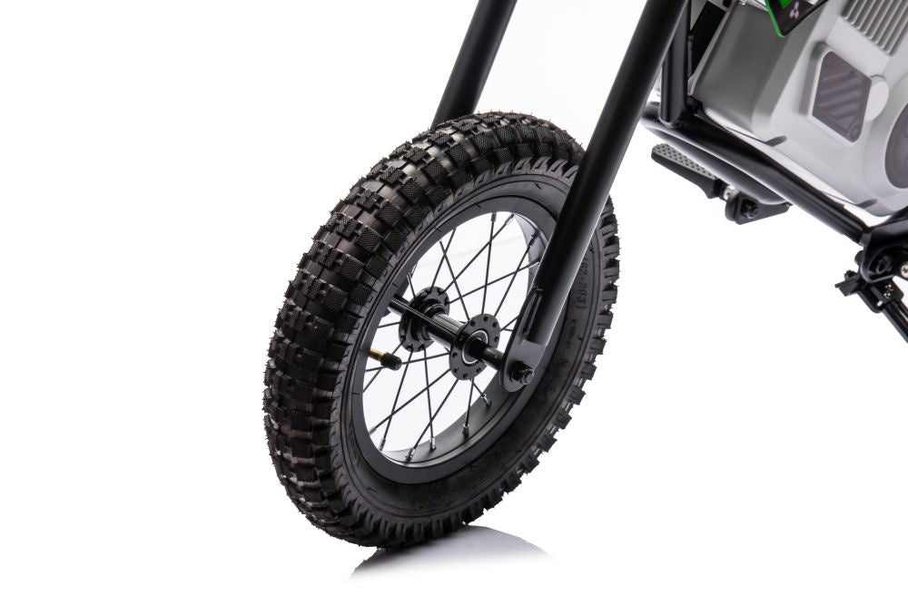 Vienvietis elektrinis motociklas vaikams A9901, žalias